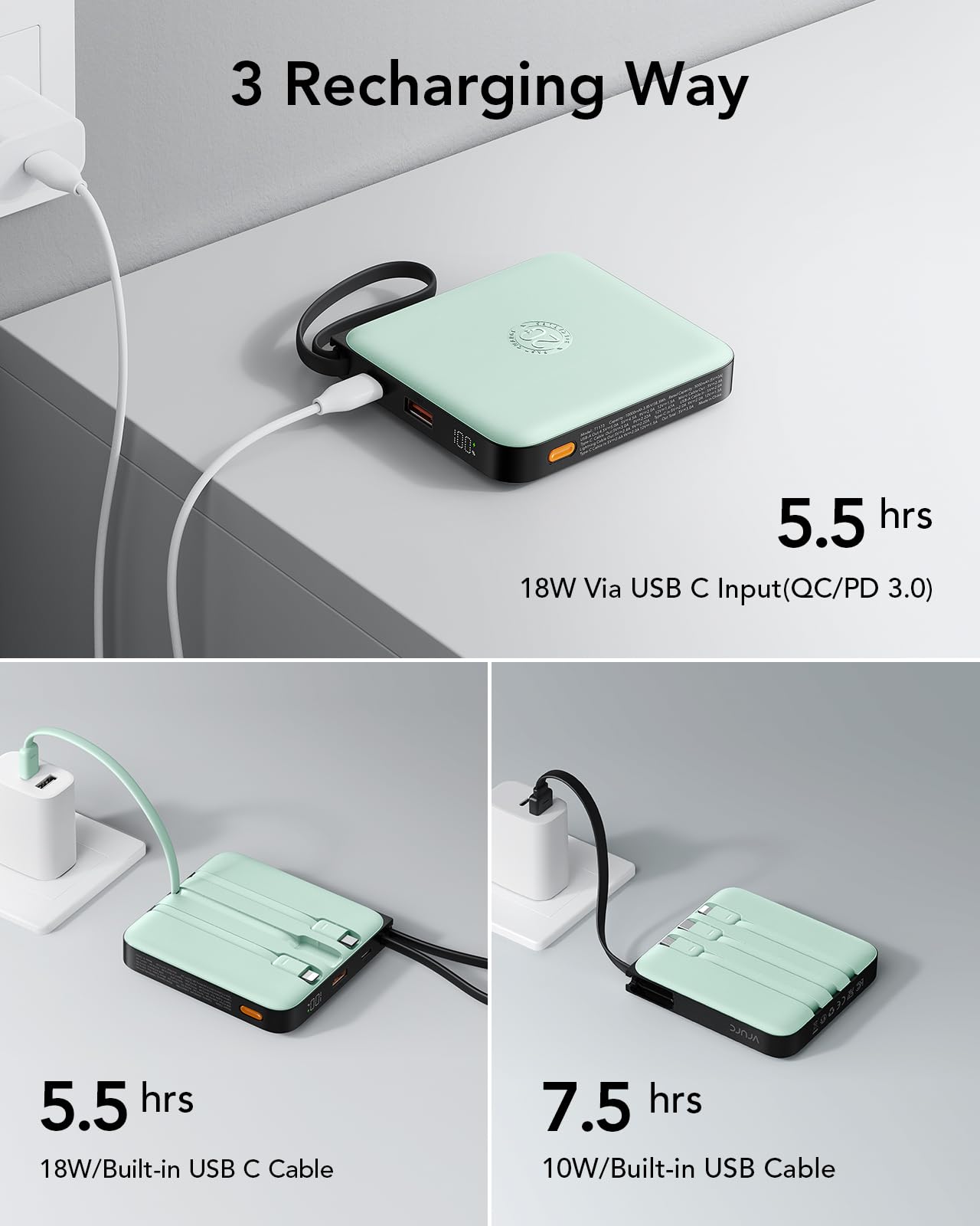 Foto 5 pulgar | Banco De Energía Portátil Vrurc De 20000 Mah Y 22,5 W De Carga Rápida - Venta Internacional.