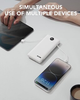 Foto 7 | Cargador Portátil Vrurc, 1000 Mah, Usb C, Cables Integrados, Color Blanco - Venta Internacional.