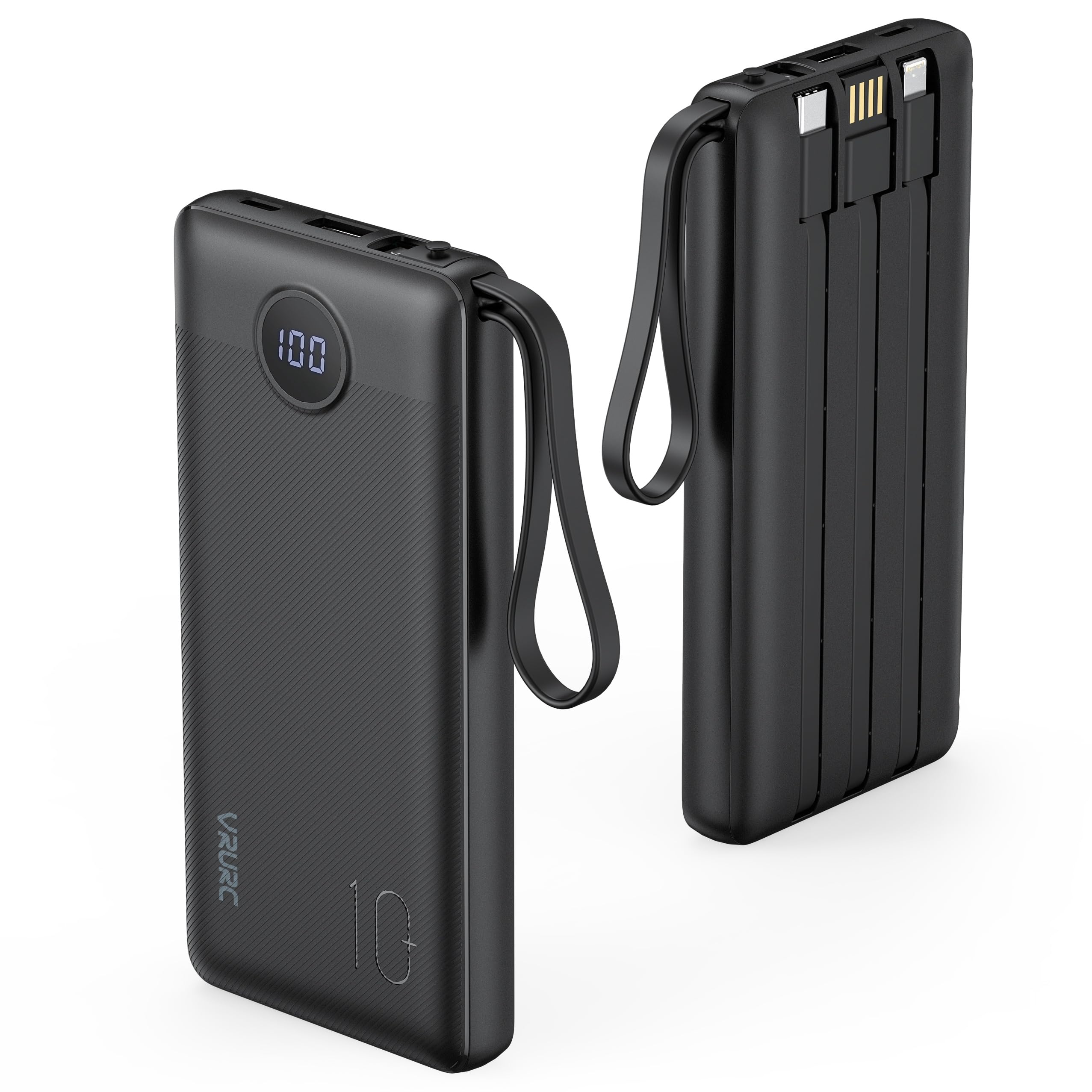 Foto 2 pulgar | Banco De Energía Vrurc De 10000 Mah Con Cables Integrados, 5 Salidas Y 2 Entradas - Venta Internacional.