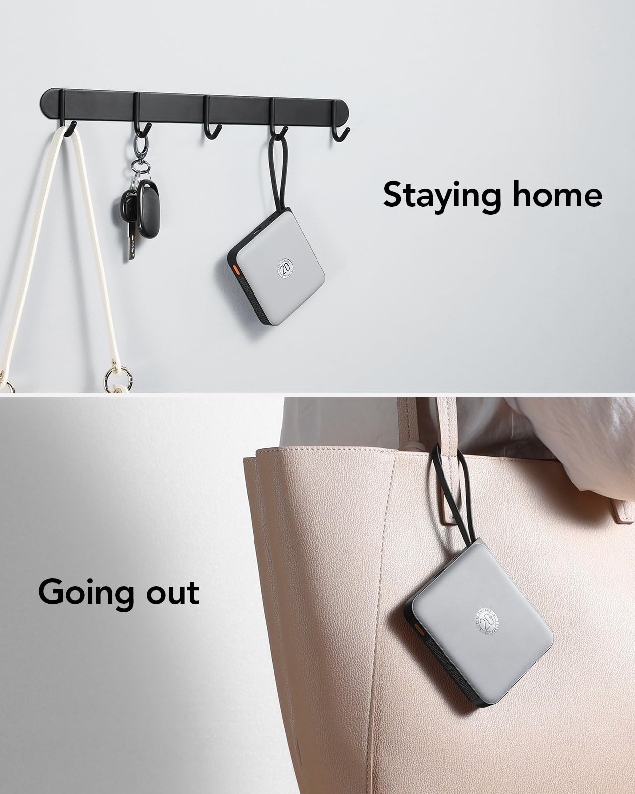 Foto 6 | Cargador Portátil Vrurc De 10000 Mah Con 4 Cables Integrados, Color Gris - Venta Internacional.