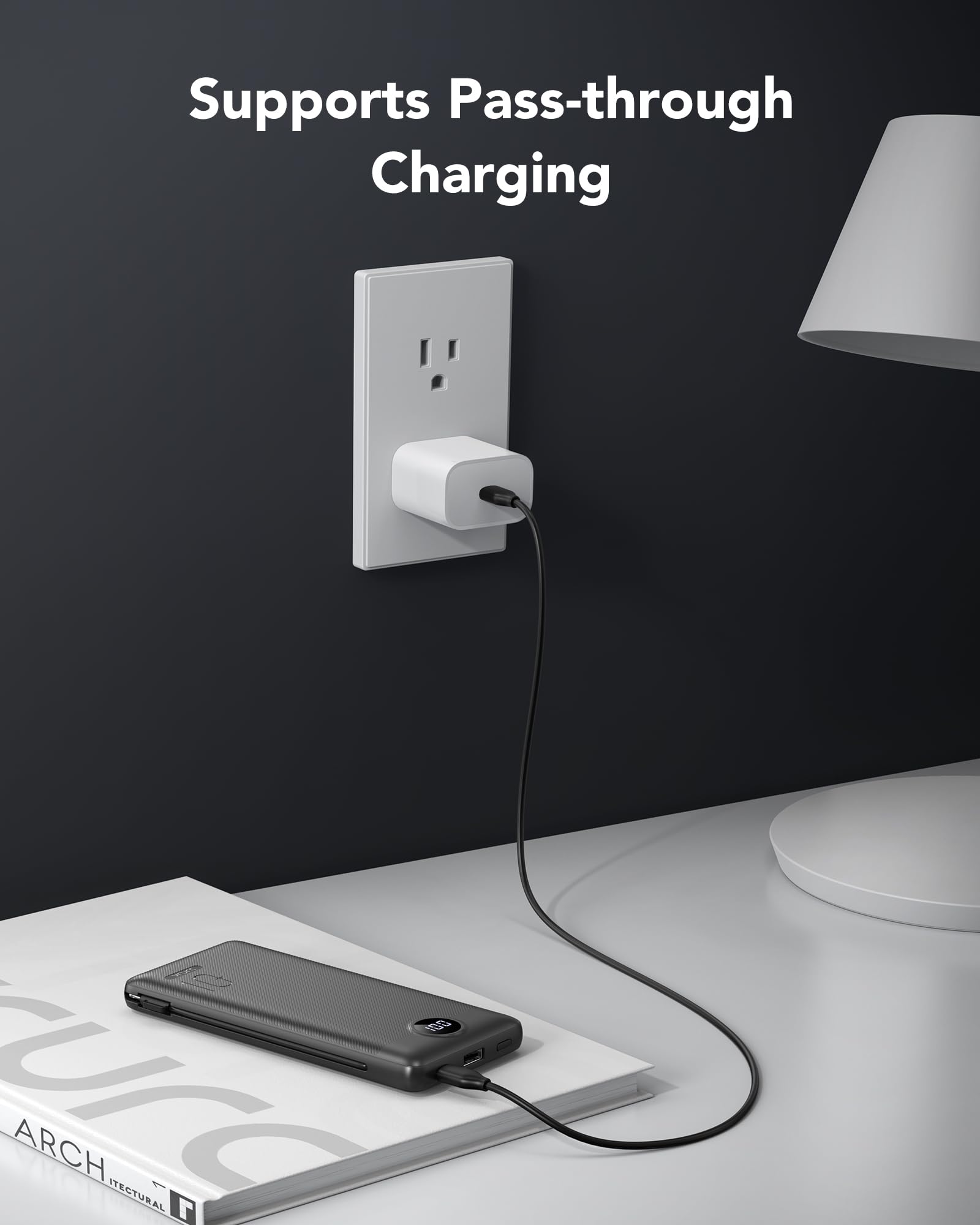 Foto 8 pulgar | Cargador Portátil Vrurc De 10000 Mah Con Enchufe De Pared, Carga Rápida De 20 W - Venta Internacional.