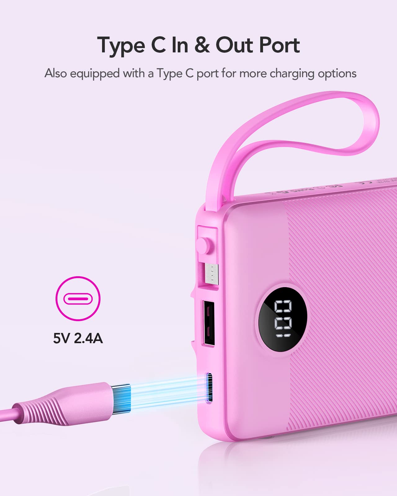 Foto 4 pulgar | Banco De Energía Vrurc De 10000 Mah Con Pantalla Led De 5 Salidas Y 2 Entradas - Venta Internacional.