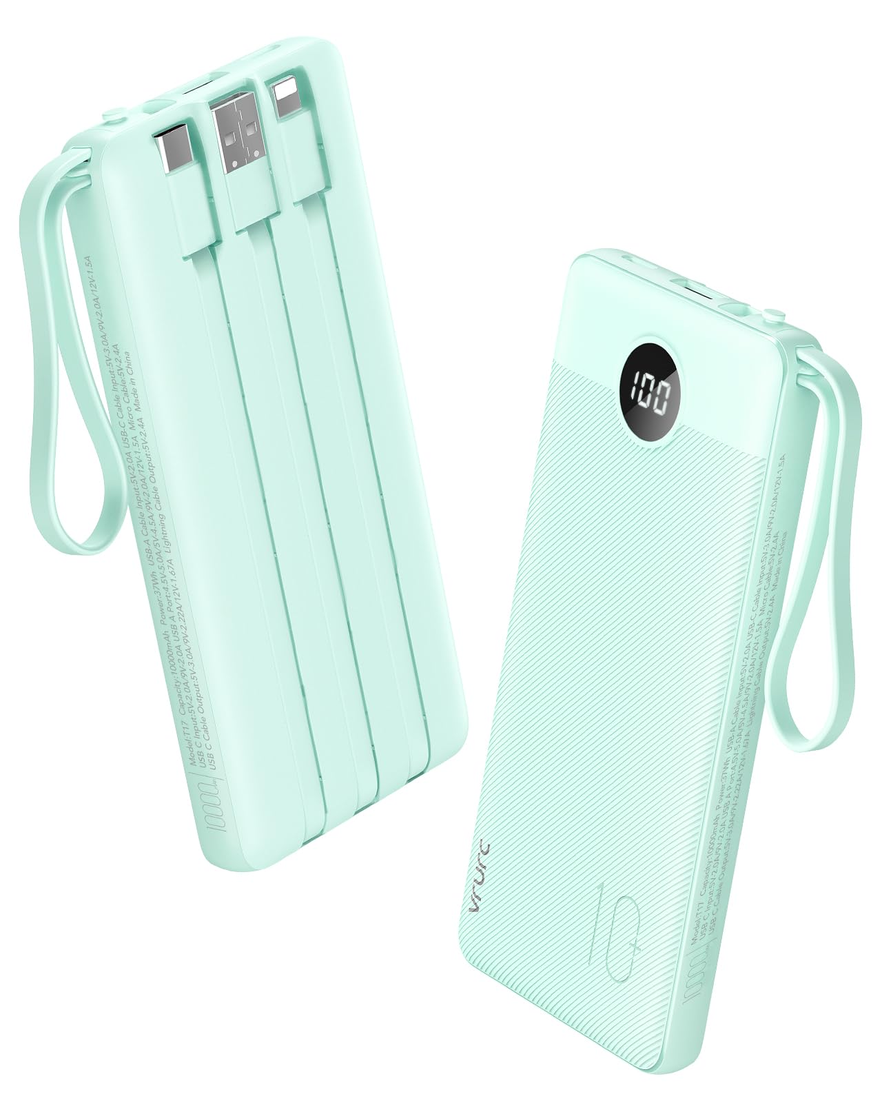 Foto 2 pulgar | Cargador Portátil Vrurc De 10000 Mah, 22,5 W, Carga Rápida, Verde - Venta Internacional.