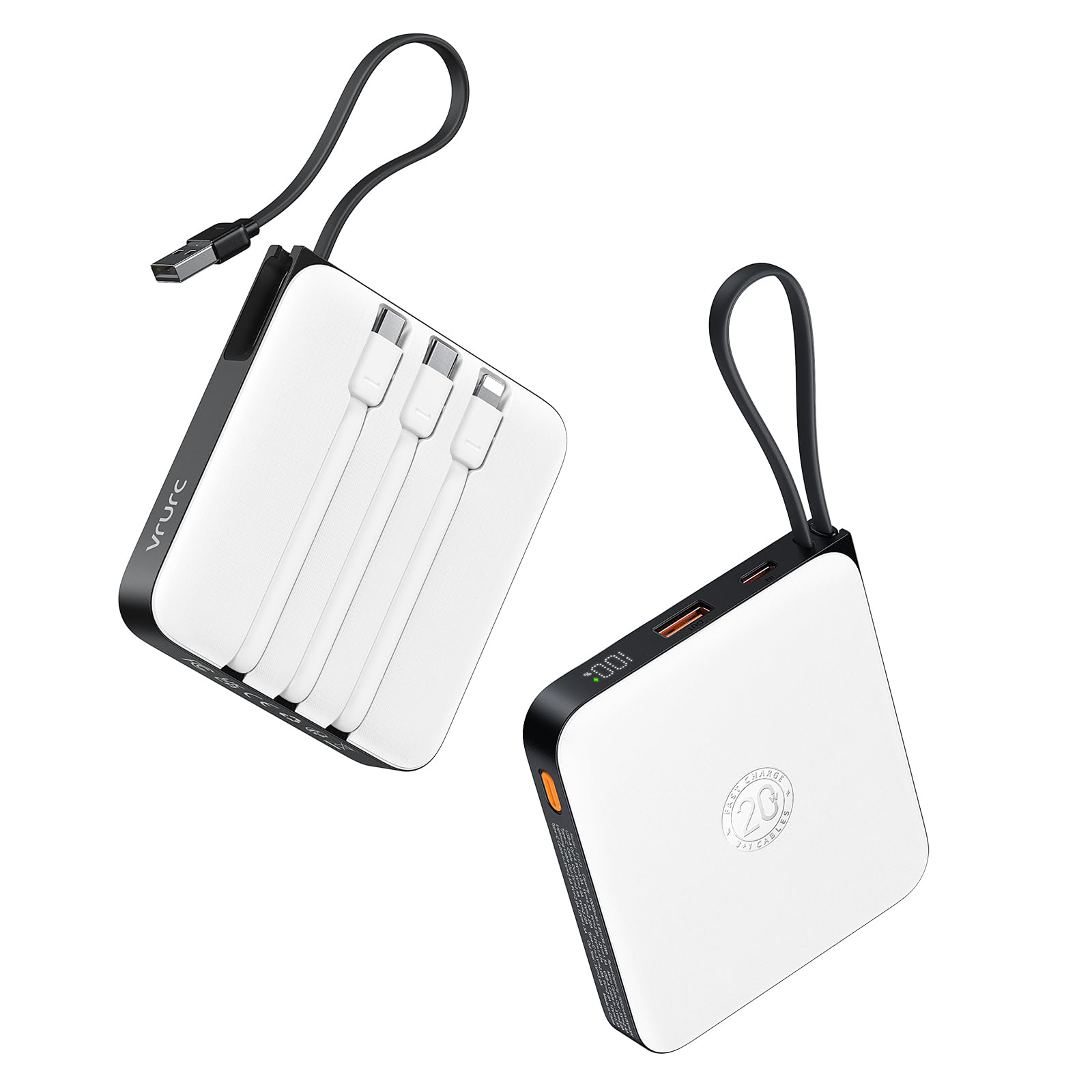 Foto 2 pulgar | Cargador Portátil Vrurc Power Bank De 20000 Mah Para Iphone, Color Blanco - Venta Internacional.