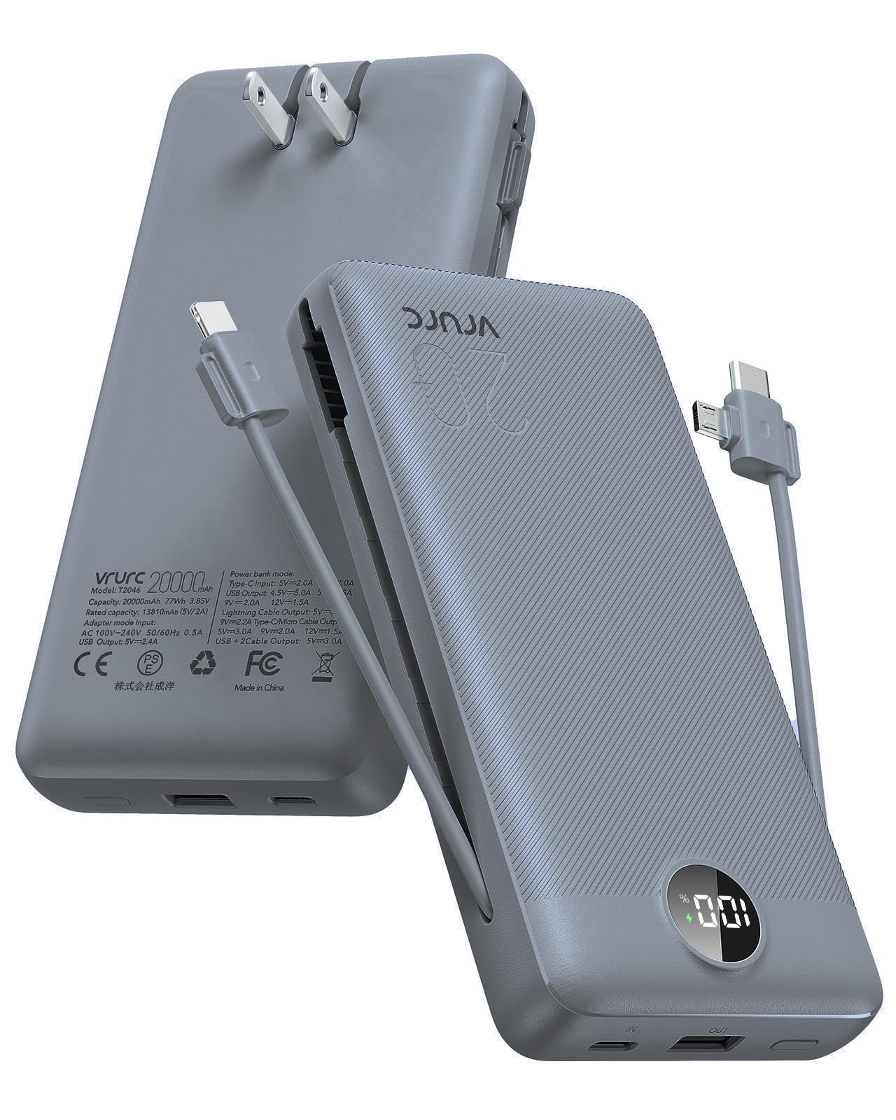 Foto 1 | Cargador Portátil Power Bank 20000mah Vrurc De Carga Rápida - Venta Internacional.