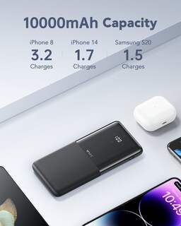 Foto 2 | Cargador Portátil Vrurc Power Bank De 10.000 Mah, Paquete De 2 Unidades, Negro+blanco - Venta Internacional.
