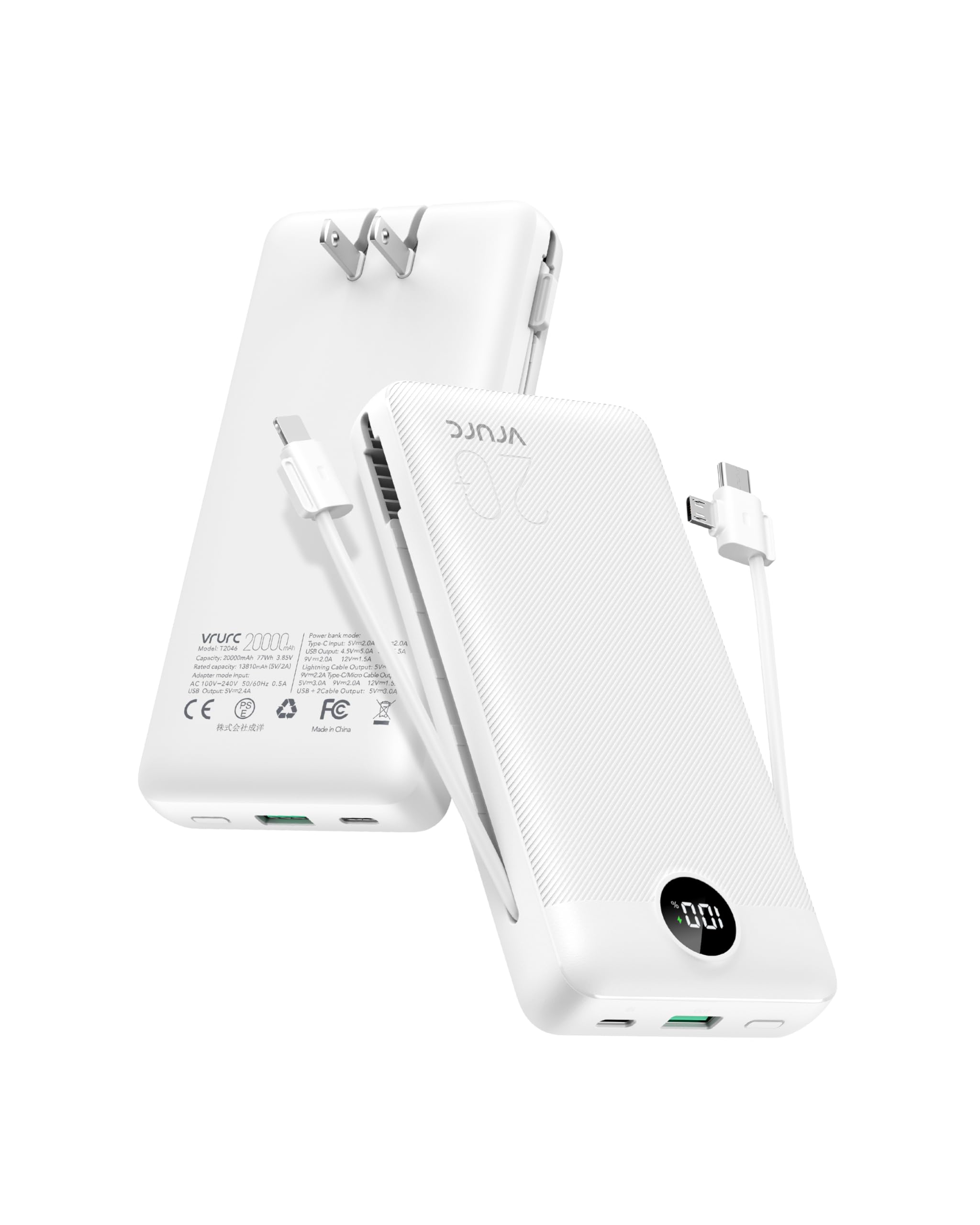 Foto 2 pulgar | Power Bank Vrurc 20000 Mah De Carga Rápida Usb-c, 4 Salidas Y 2 Entradas - Venta Internacional.
