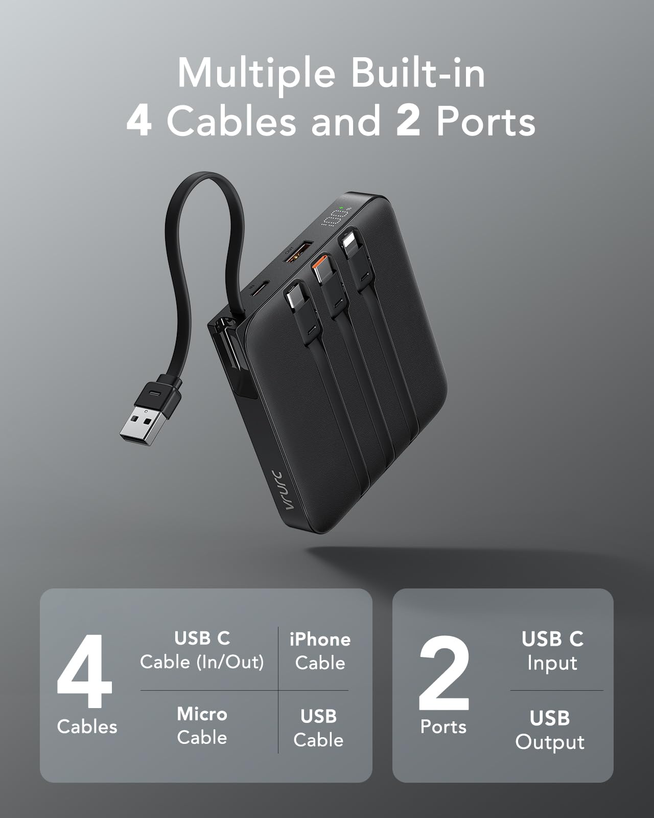 Foto 3 pulgar | Banco De Energía Portátil Vrurc 20000 Mah 22,5 W De Carga Rápida Usb C - Venta Internacional.