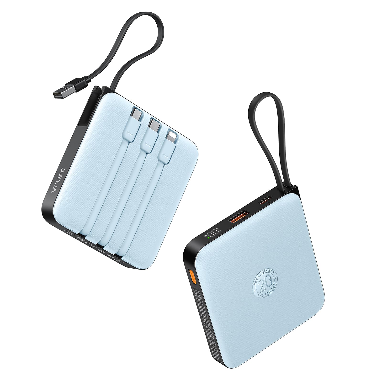 Foto 2 pulgar | Cargador Portátil Vrurc 20000 Mah 22,5 W Usb C Power Bank Azul - Venta Internacional.