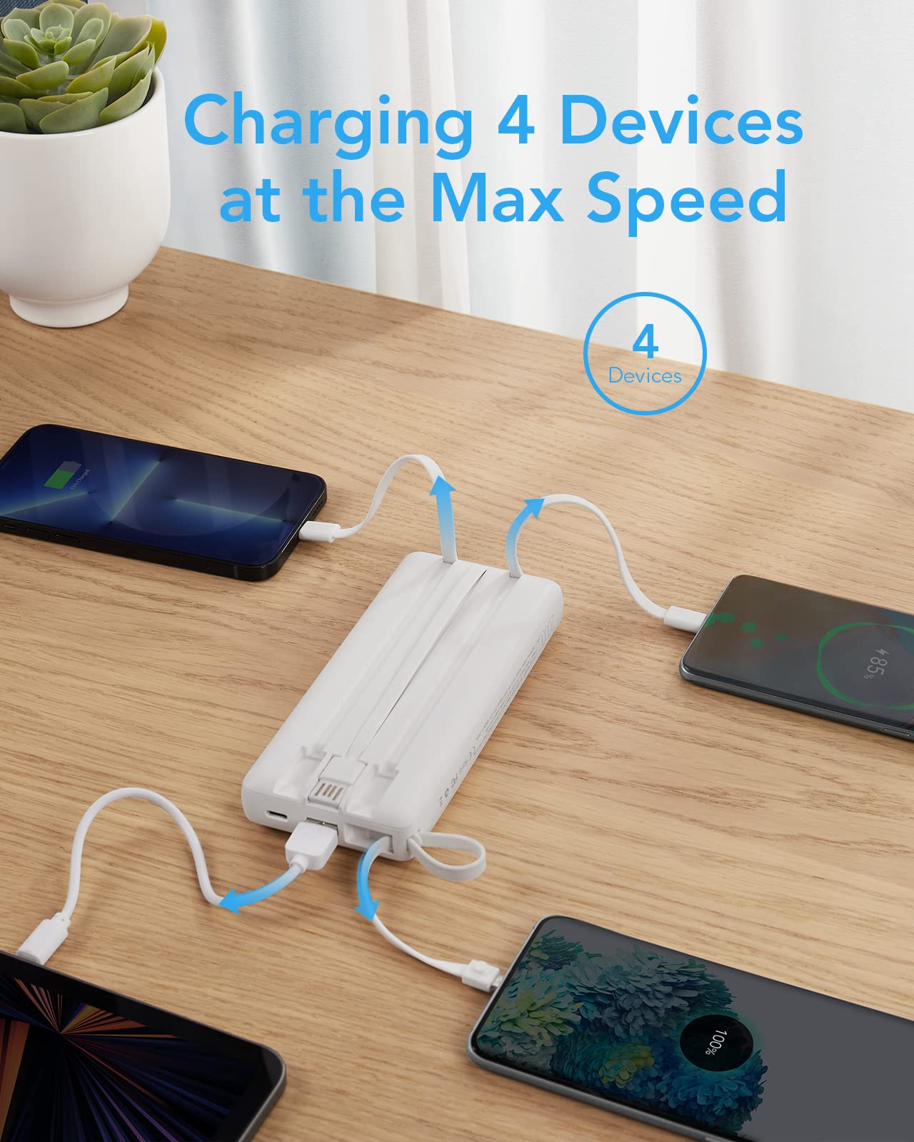 Foto 7 pulgar | Cargador Portátil Vrurc 20000 Mah Usb C Power Bank Blanco - Venta Internacional.