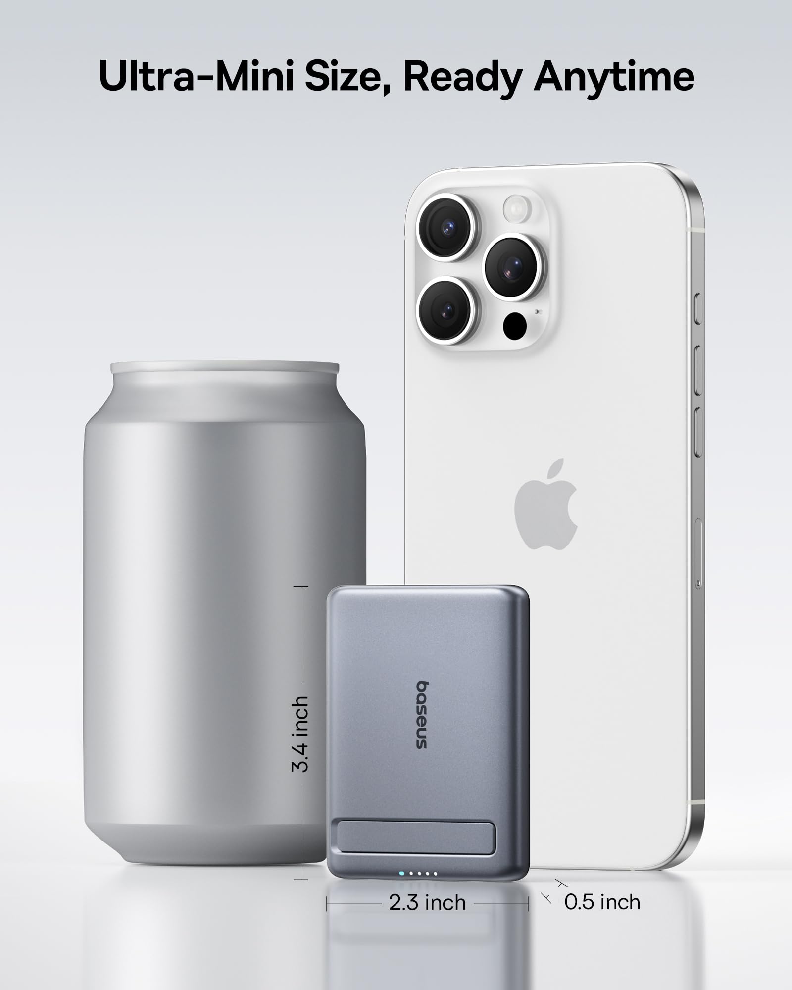 Foto 2 | Cargador Portátil Magnético Power Bank Baseus Picogo 5000 Mah - Venta Internacional.