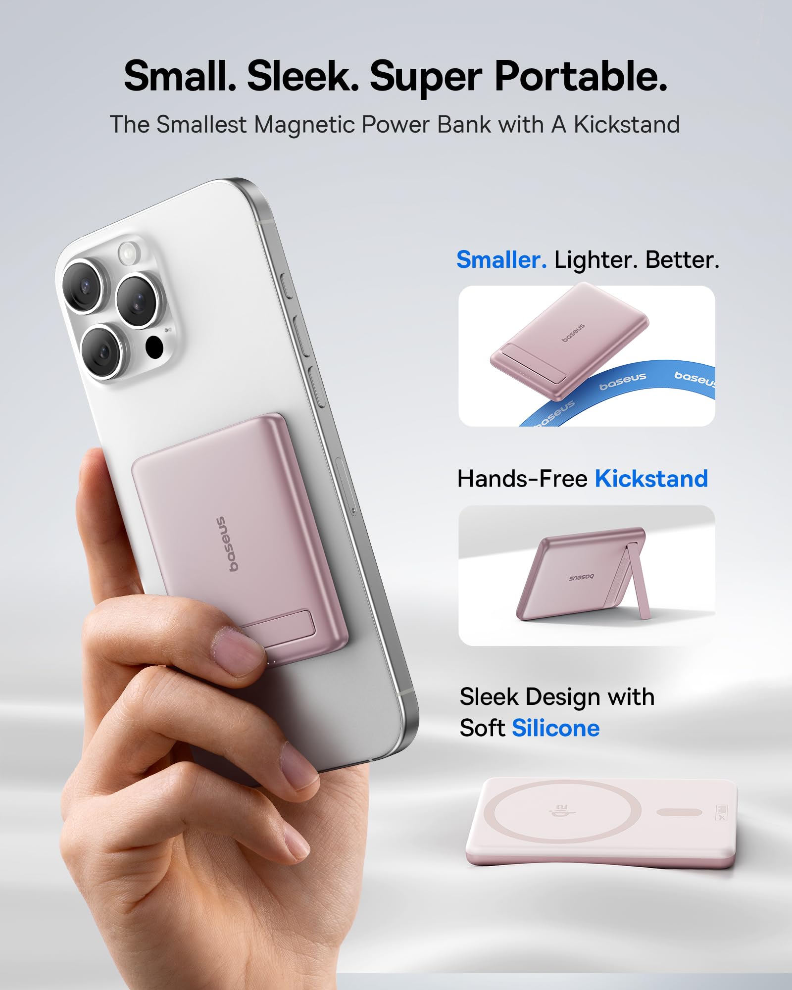 Foto 3 pulgar | Cargador Magnético Powerbank Baseus Picogo 5000 Mah Para Iphone - Venta Internacional.