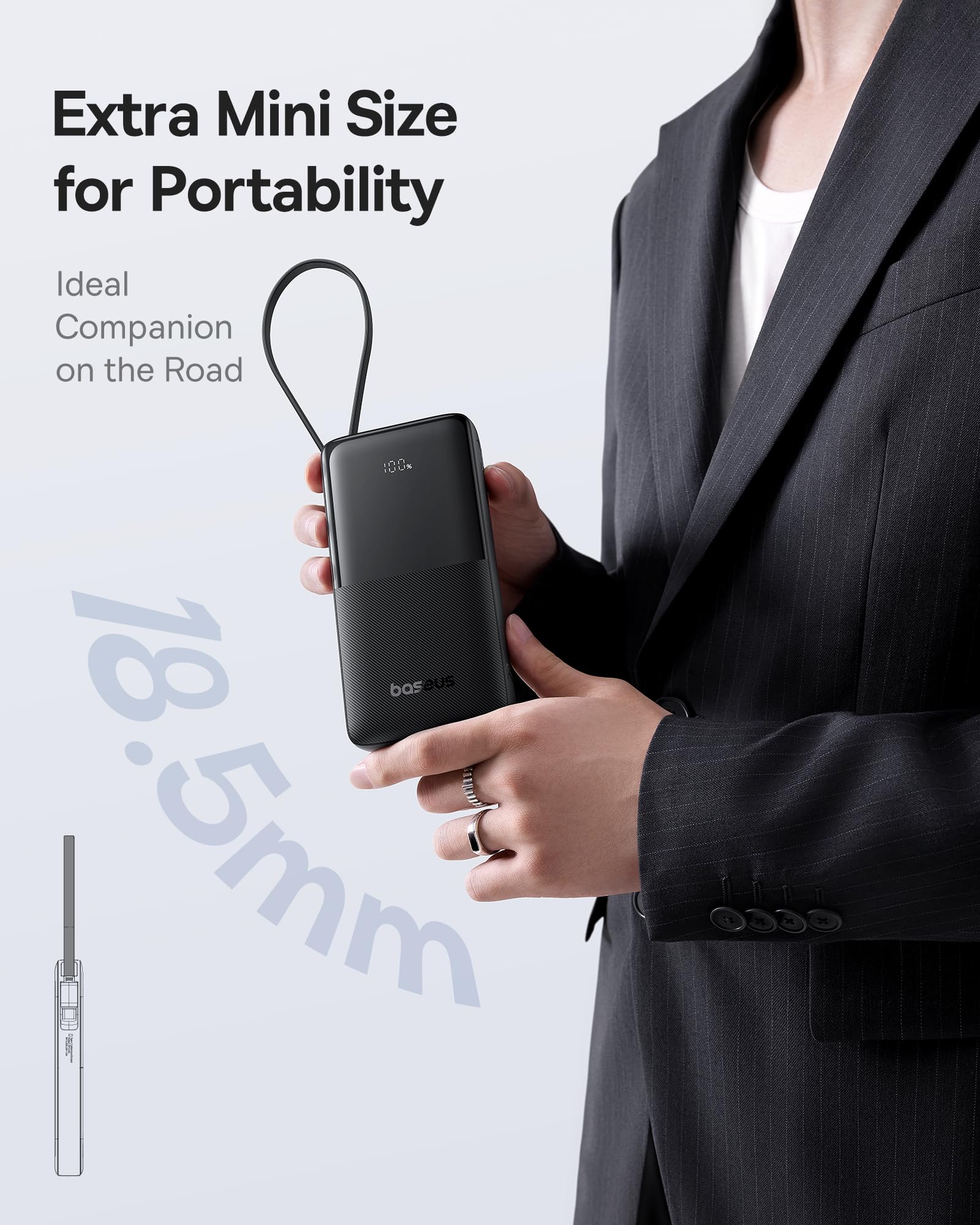 Foto 8 pulgar | Cargador Portátil Baseus Power Bank De 10000 Mah  Carga Rápida Pd De 20 W - Venta Internacional.