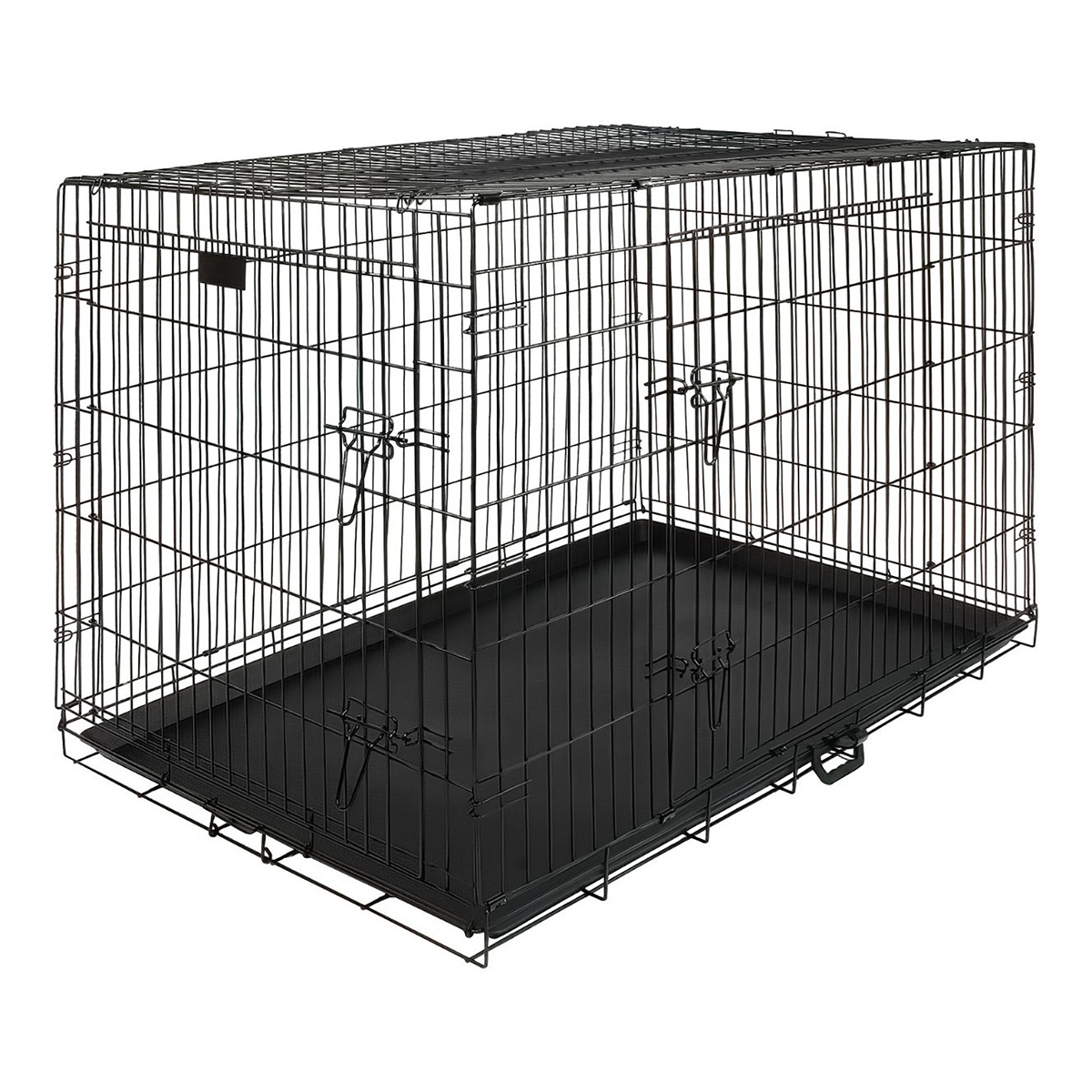Foto 2 pulgar | Jaula para Perro Metálica Plegable Transportadora Rack & Rack color Negro