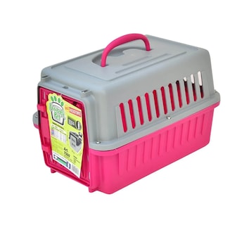 Foto 3 | Jaula Transportadora para Perro y Gato Conejo Mascota color Rosa