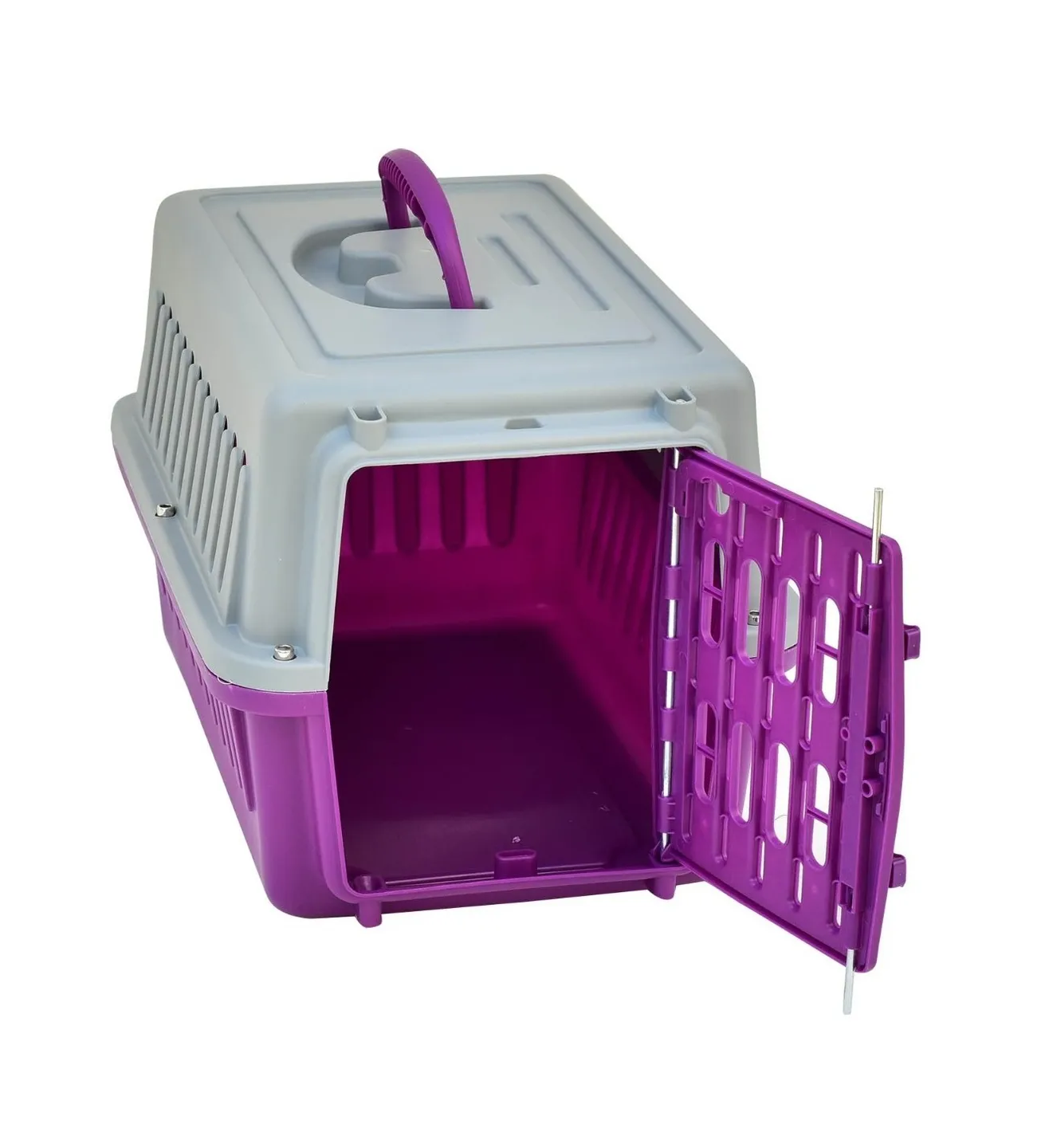 Foto 3 pulgar | Jaula Transportadora para Perro y Gato Conejo Mascota color Morado