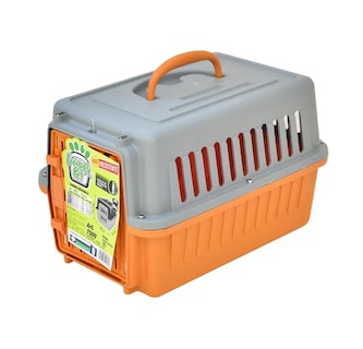Foto 3 | Jaula Transportadora para Perro y Gato Conejo Mascota color Anaranjado
