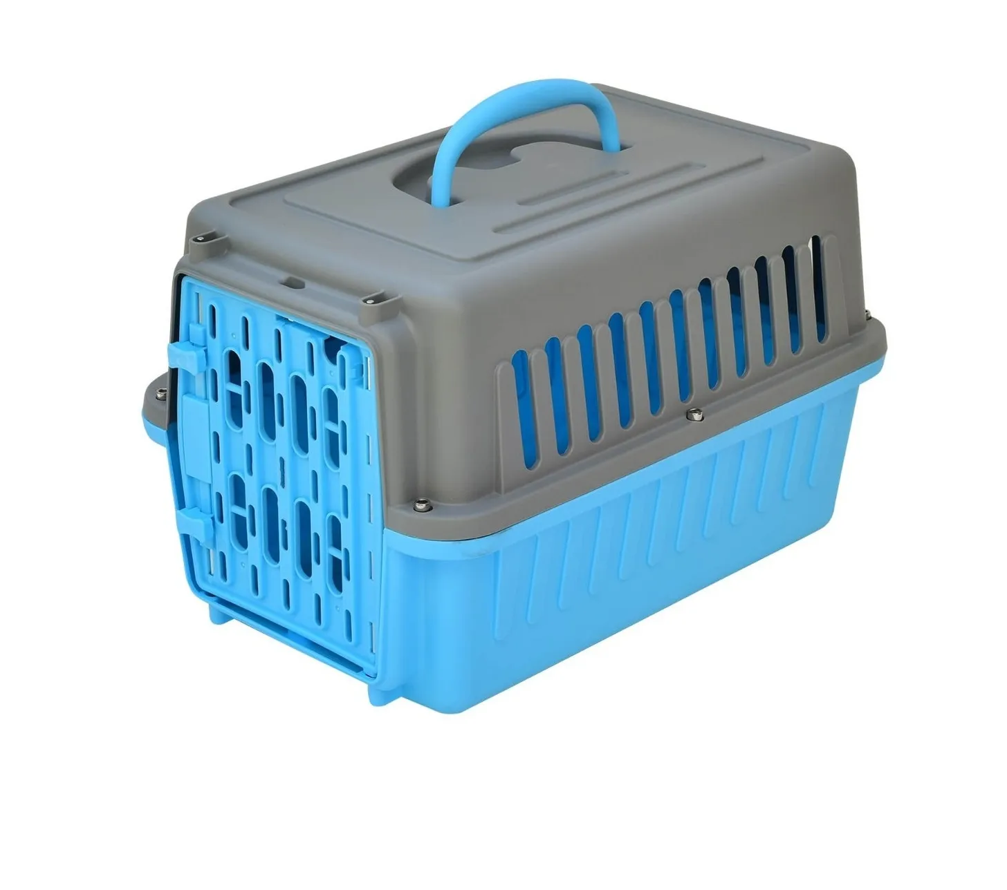 Jaula Transportadora Malubero para Perro Gato Conejo Mascota color Azul