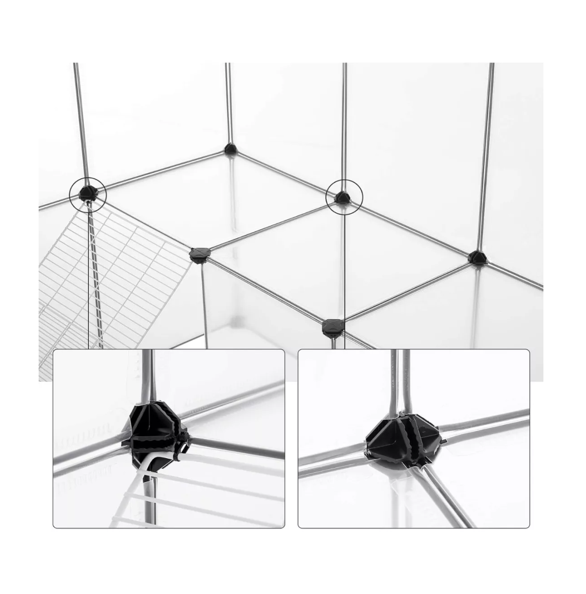 Foto 4 pulgar | Casa Transparente Plegable Pet Fence Perro/Conejo/Gato