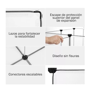 Foto 4 | Casa Transparente Plegable Pet Fence Perro/Conejo/Gato