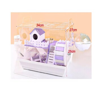 Foto 3 | Jaula Para Hámster Belug Morado Con Blanco