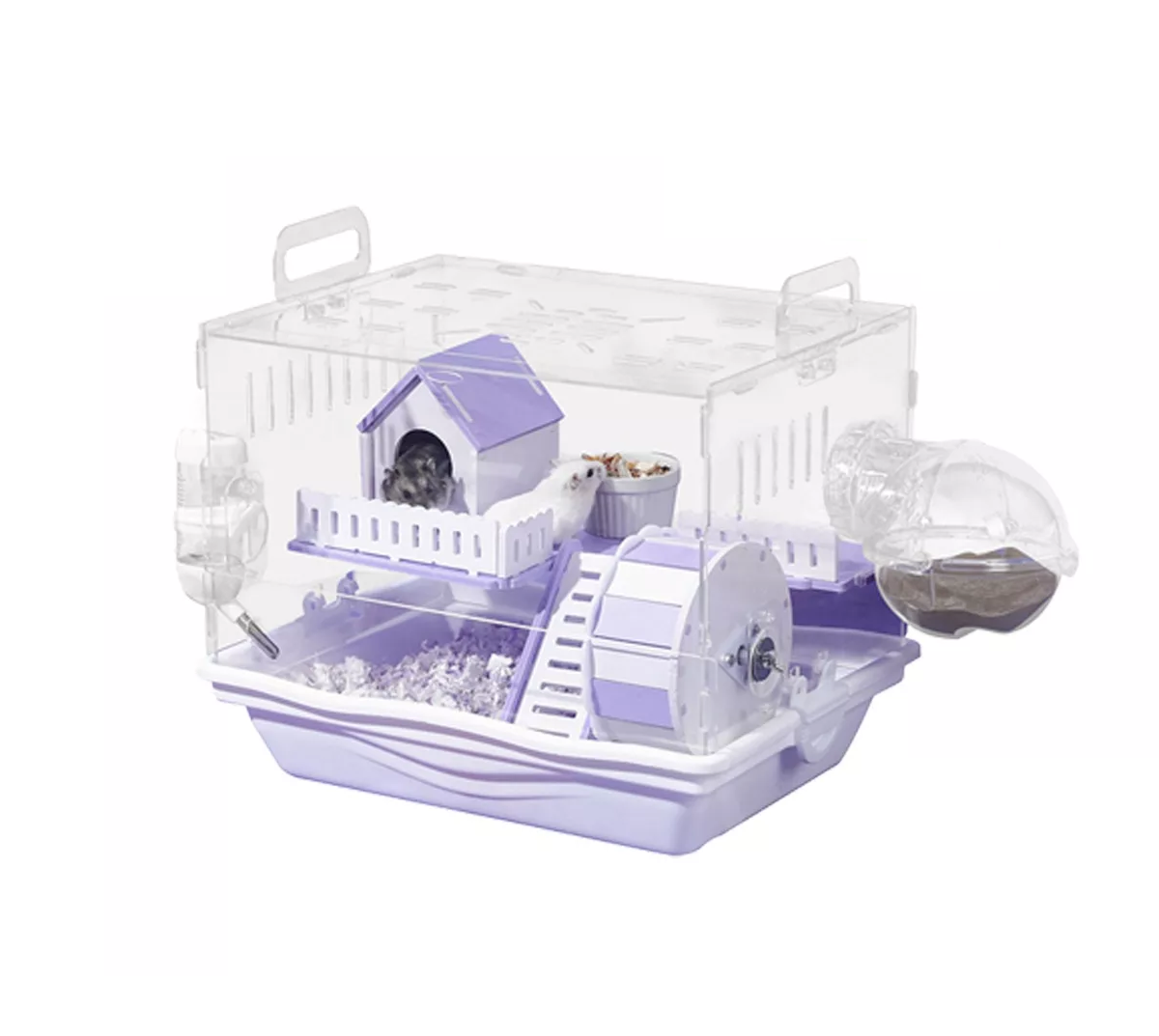 Jaulas Para Hamster Bebedero Morado Con Blanco