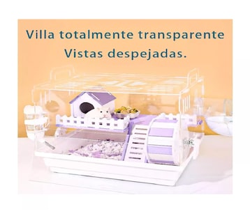 Foto 2 | Jaulas Para Hamster Bebedero Morado Con Blanco