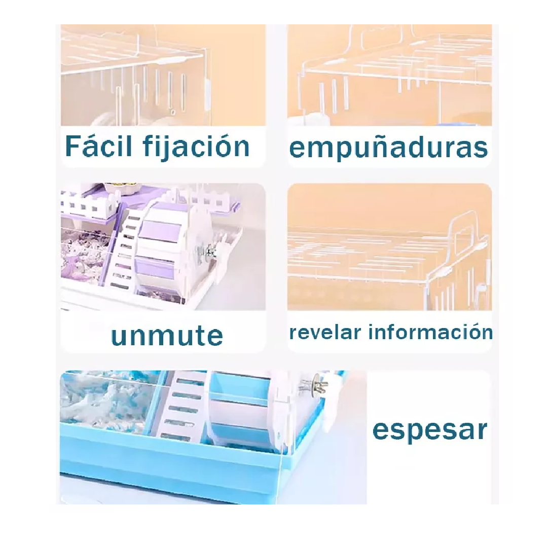 Foto 4 pulgar | Jaulas Para Hamster Bebedero Morado Con Blanco