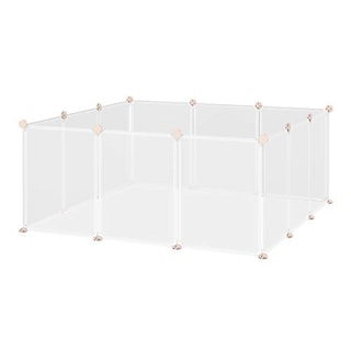 Foto 1 | Jaula Pet Playpen Pawhut Diy Para Animales Pequeños, 12 Paneles, Color Blanco - Venta Internacional.