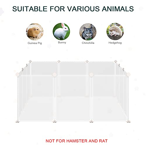 Foto 6 pulgar | Jaula Pet Playpen Pawhut Diy Para Animales Pequeños, 12 Paneles, Color Blanco - Venta Internacional.