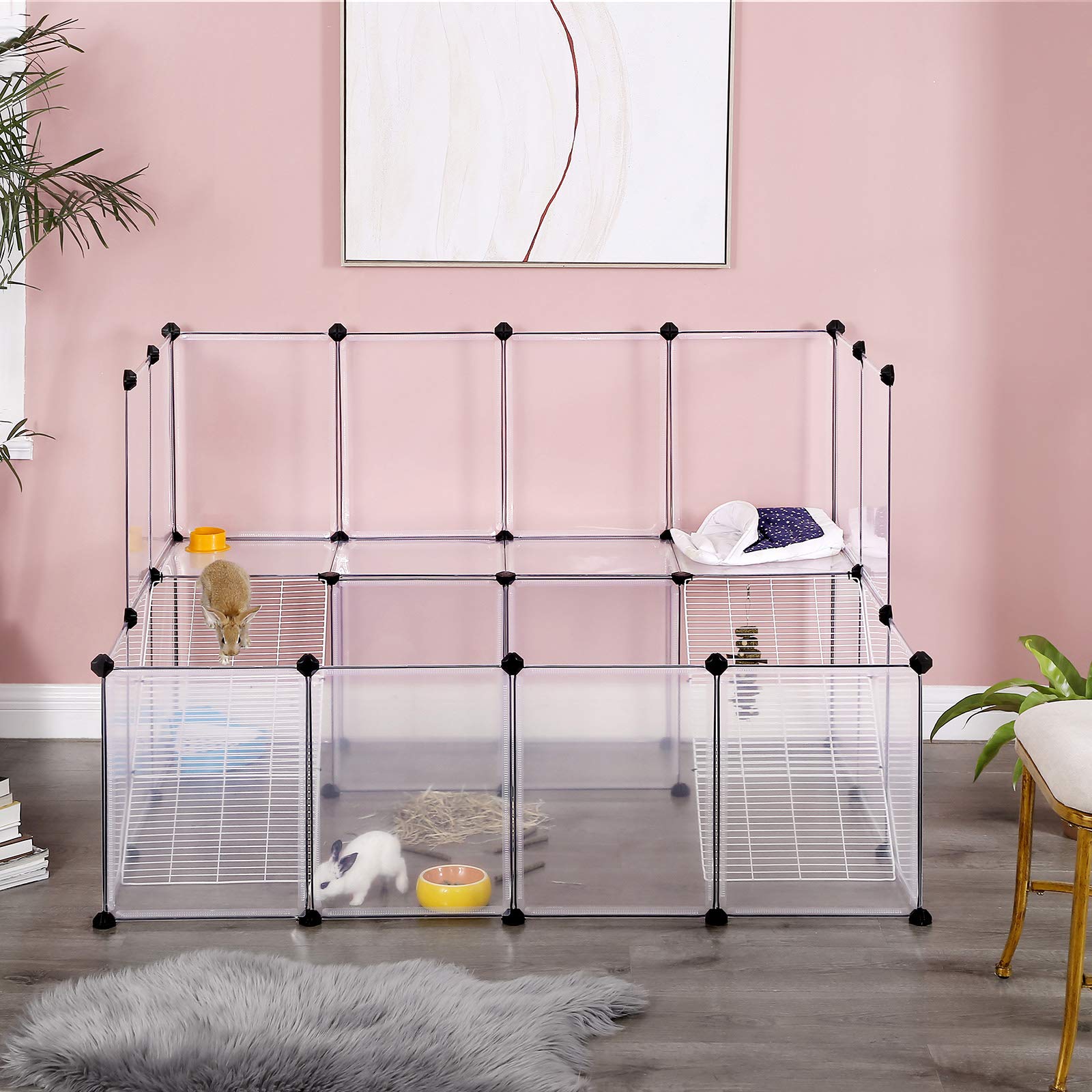 Foto 3 pulgar | Playpen Songmics, Conejillo De Indias Con Rampa Para Animales Pequeños - Venta Internacional.
