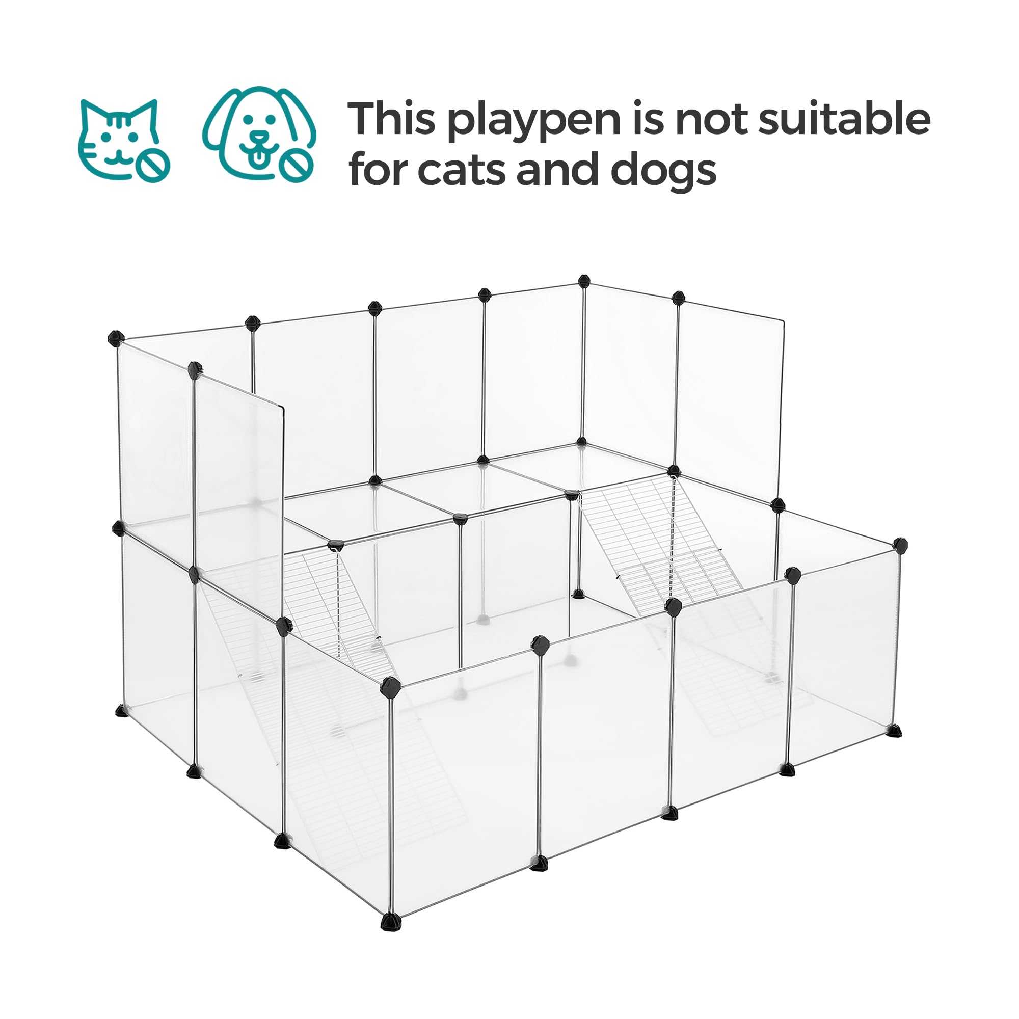 Foto 7 pulgar | Playpen Songmics, Conejillo De Indias Con Rampa Para Animales Pequeños - Venta Internacional.