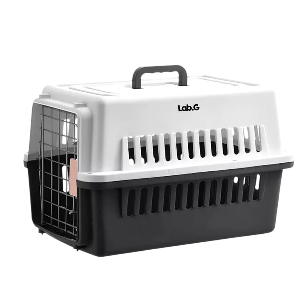 Jaula Transportadora Portatil Perro Gato Conejo Mascota Negro Blanco $719