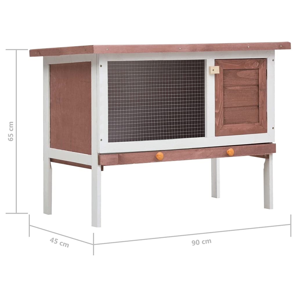 Foto 7 | Conejera Para Exteriores Vidaxl, Espaciosa, Exterior, Madera, Marrón - Venta Internacional.