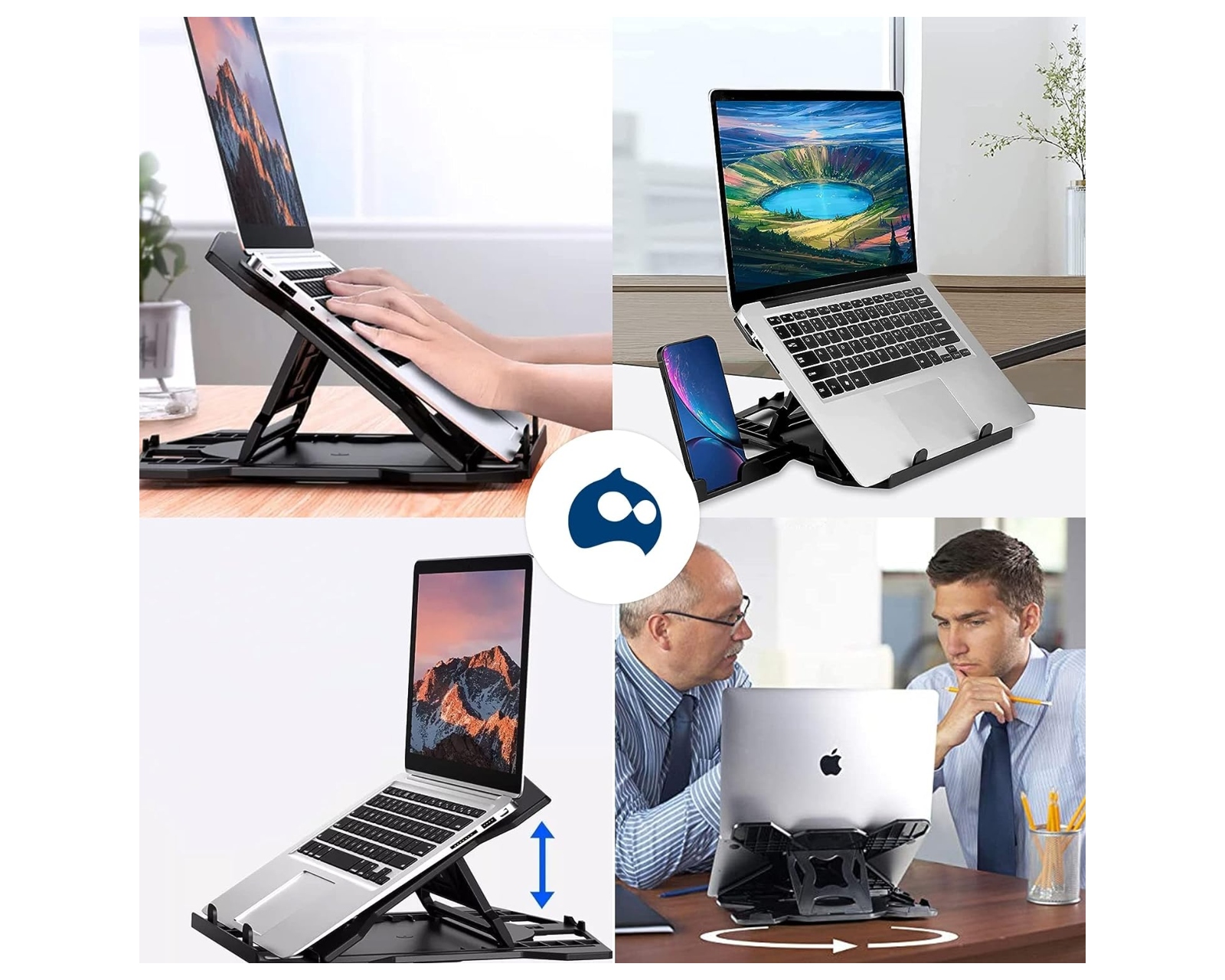 Foto 7 pulgar | Soporte para Laptop Bluelander AIDPAN-2063 color Negro