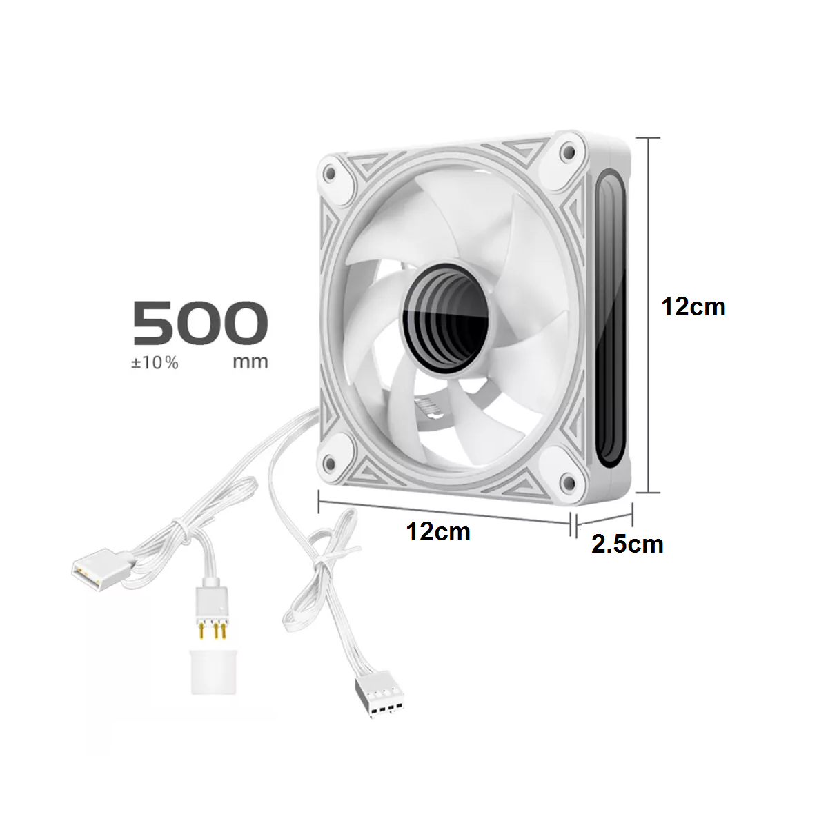 Foto 4 pulgar | Ventilador De Gamer Dm1 120mm Argb Para Computadora Eo Safe Imports Esi-11010 Blanco