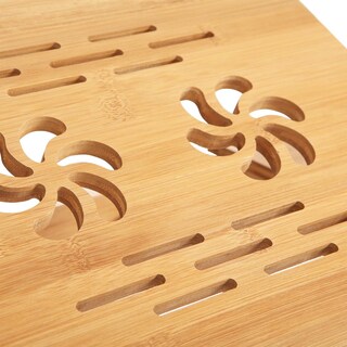 Foto 3 | Mesa De Cama Ajustable De Bambú Con Cajón, Songmics
