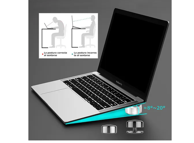 Foto 4 pulgar | Aiyujiwu Soporte Para Laptop Ergonómico Aleación