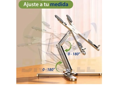 Foto 4 | Soporte Laptop Tablet Aluminio Altura Ajustable Rotacion 360
