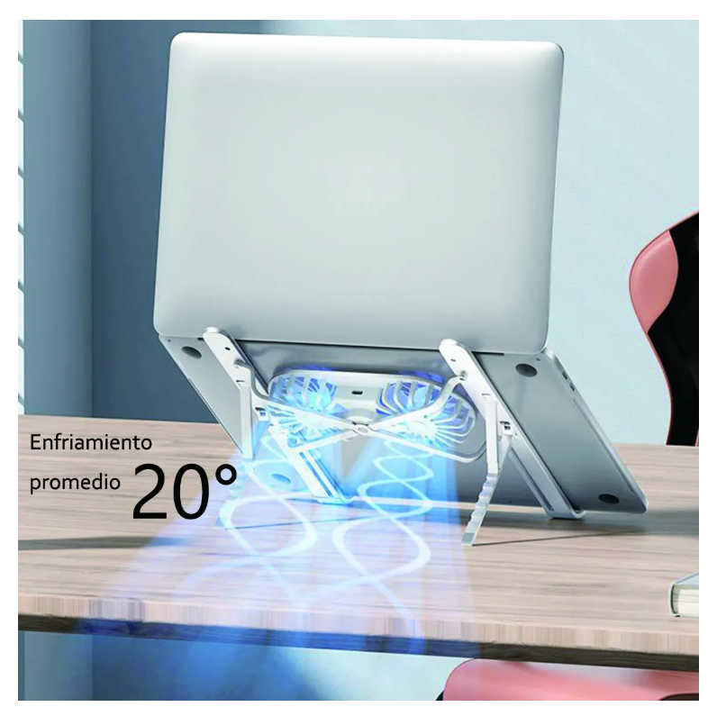 Foto 3 pulgar | Soporte Xtellar Base Para Laptop Con Doble Ventilador Ajustable