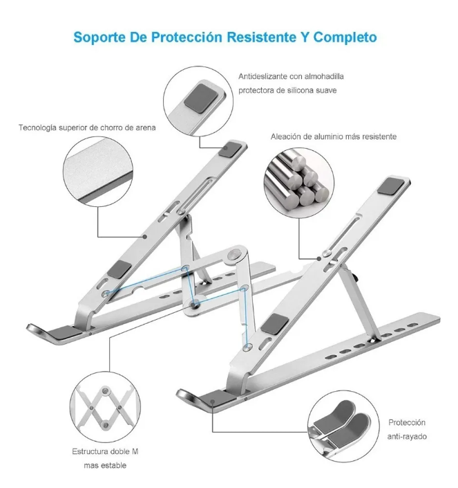 Foto 5 pulgar | Soporte Xtellar Para Accesorios Base Para Laptop Portatil Color Color Cian
