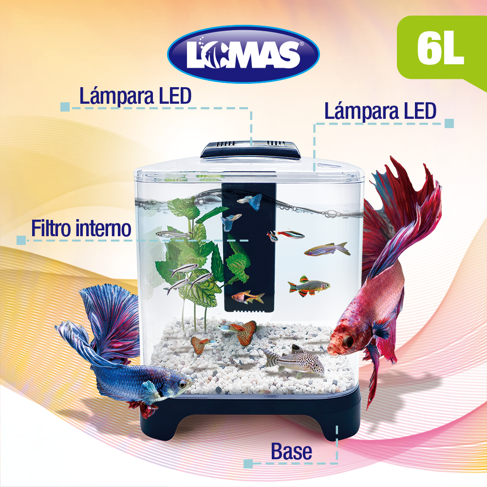 Foto 5 pulgar | Acuario Pecera Mini Lomas Transparente de 6 l