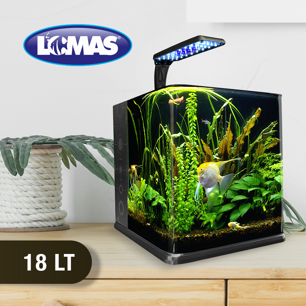 Foto 4 pulgar | Acuario Nano Cubo Lomas Transparente de 18 l