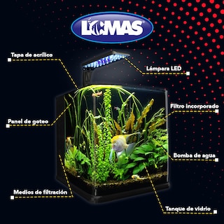 Foto 4 | Acuario Nano Cubo Lomas Transparente de 9 l