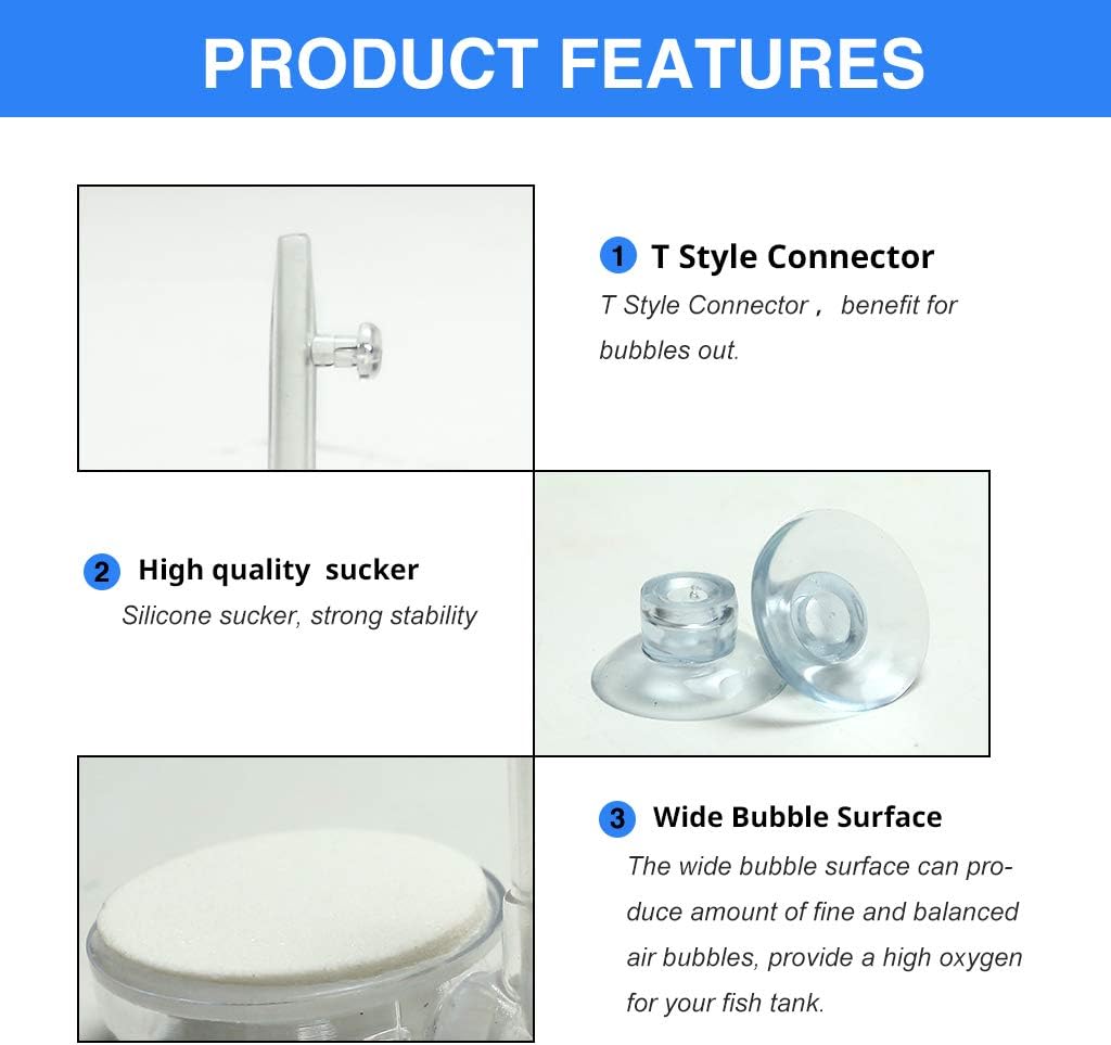Foto 3 | Kit Aquarium Air Stone Nano Bubble Stone Para Pecera - Venta Internacional.