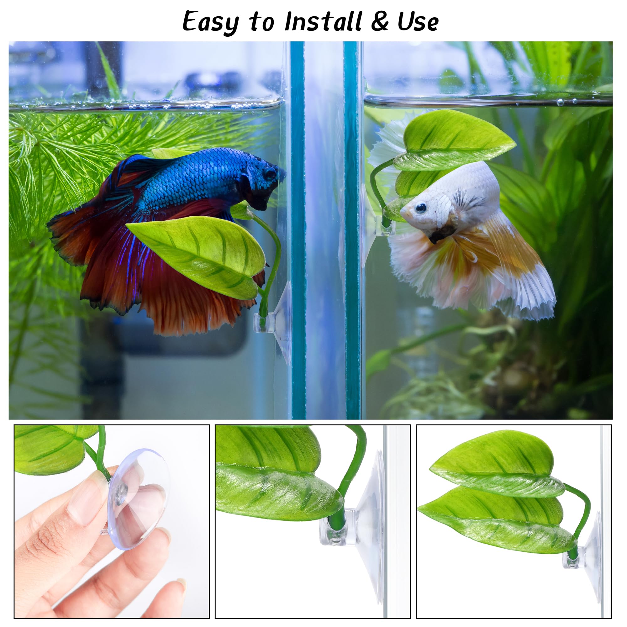 Foto 4 pulgar | Almohadilla Para Hojas De Pez Betta Uratot Que Simula El Hábitat Natural, Paquete De 4 - Venta Internacional.