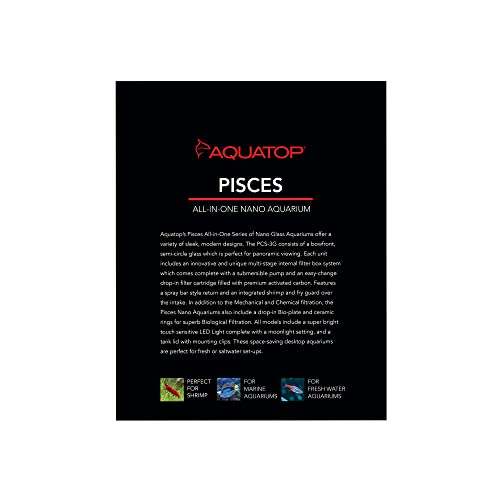 Foto 4 pulgar | Aquatop Aquatop Piscis, Cristal Con Forma De Bala, 19 Litros, Con Luz Led - Venta Internacional.