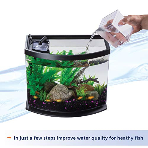 Foto 6 pulgar | Minibow Led Aquarium Aqueon, Tamaño Pequeño, Negro, 19 L, Con Smartclean - Venta Internacional.