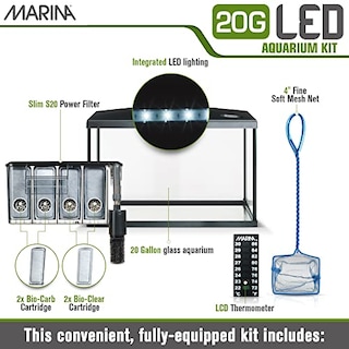 Foto 2 | Kit De Acuario Marina Para Pecera De 20 Galones Con Led - Venta Internacional.