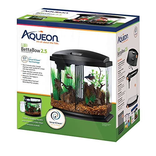 Foto 2 pulgar | Kit De Acuario Aqueon Bettabow Led Negro De 2,5 L Con Smartclean - Venta Internacional.
